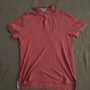 Red, Pink Tommy Hilfiger casual button down shirt